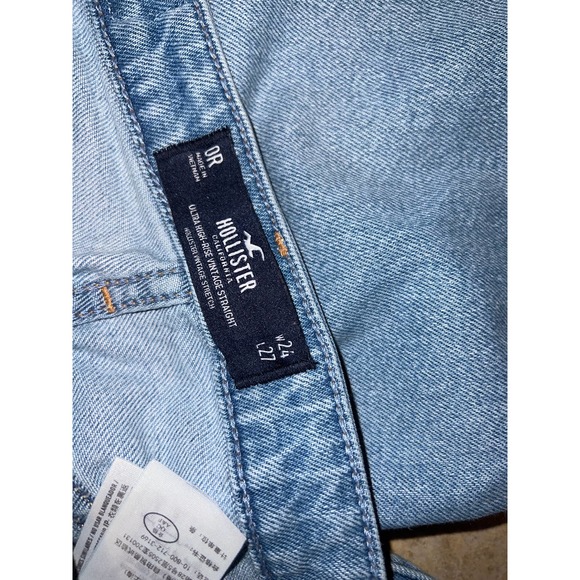 Hollister Ultra High Rise Vintage Straight Leg Jeans Size 24 - Picture 3 of 3